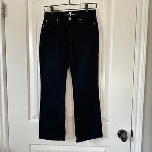 7 For All Mankind‎ Bootcut Mid Rise Black Jeans Denim Size 27
